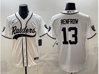 Las Vegas Raiders #13 Hunter Renfrow Baseball Jersey White