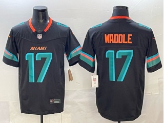 Miami Dolphins #17 Jaylen Waddle Rivalry Vapor F.U.S.E. Limited Jersey Black