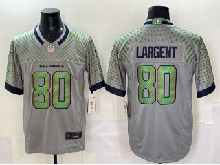 Seattle Seahawks #80 Steve Largent Rivalries Vapor F.U.S.E. Limited Jersey Gray