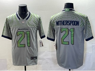 Seattle Seahawks #21 Devon Witherspoon Rivalries Vapor F.U.S.E. Limited Jersey Gray
