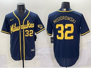 Milwaukee Brewers #32 Jacob Misiorowski Players Limited Jersey Navy