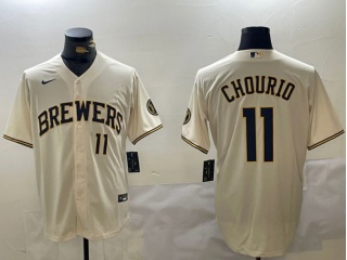 Milwaukee Brewers #11 Jackson Chourio Players Limited Jersey Cream