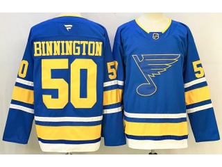 Fanatics St. Louis Blues #50 Jordan Binnington Jersey Light Blue