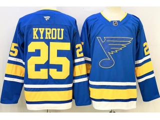 Fanatics St.Louis Blues #25 Jordan Kyrou Jersey Light Blue