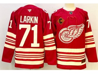 Fanatics Detroit Red Wings #71 Dylan Larkin Centennial Premium Jersey Red