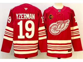 Fanatics Detroit Red Wings #19 Steve Yzerman Centennial Premium Jersey Red