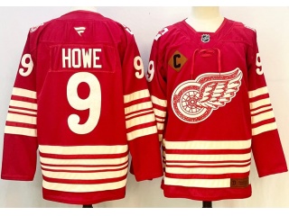 Fanatics Detroit Red Wings #9 Gordie Howe Centennial Premium Jersey Red