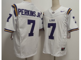 LSU Tigers #7 Harold Perkins Jr. F.U.S.E Limited Jersey White
