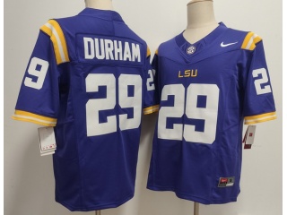 LSU Tigers #29 Caden Durham F.U.S.E Limited Jersey Purple