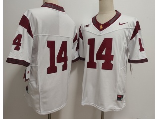 USC Trojans #14 F.U.S.E Limited Jersey White