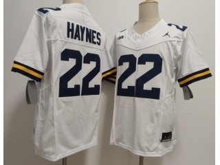 Michigan Wolverines #22 Justice Haynes F.U.S.E Limited Jersey White