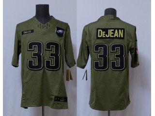 Philadelphia Eagles #33 Cooper DeJean 2025 Salute to Service Limited Jersey Green