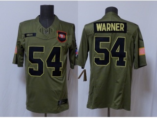 San Francisco 49ers #54 Fred Warner 2025 Salute to Service Limited Jersey Green