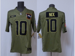Denver Broncos #10 Bo Nix 2025 Salute to Service Limited Jersey Green