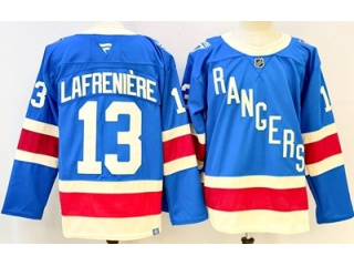 Fanatics New York Rangers #13 Alexis Lafrenière 2025 Centennial Jersey Blue