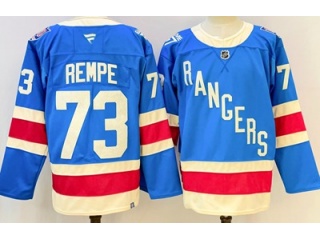 Fanatics New York Rangers #73 Matt Rempe 2025 Centennial Jersey Blue