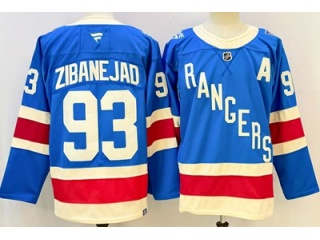 Fanatics New York Rangers #93 Mika Zibanejad 2025 Centennial Jersey Blue