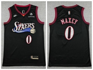 Philadelphia 76ers #0 Tyrese Maxey Classic Jersey Black
