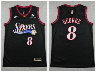 Philadelphia 76ers #8 Paul George Classic Jersey Black