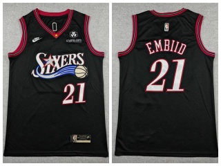 Philadelphia 76ers #21 Joel Embiid Classic Jersey Black