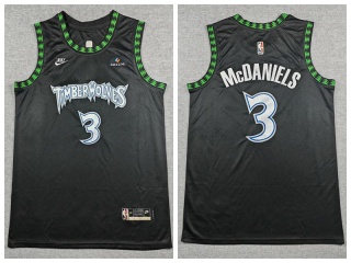 Minnesota Timberwolves #3 Stephon Marbury Classic Jersey Black