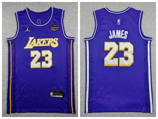 Los Angeles Lakers #23 LeBron James Statement Jersey Purple