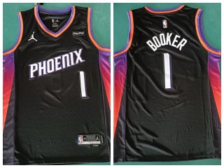 Phoenix Suns #1 Devin Booker 2025-26 City Jersey Black