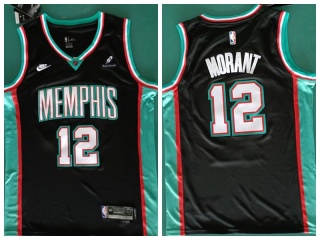 Memphis Grizzlies #12 Ja Morant 2025-26 City Jersey Black