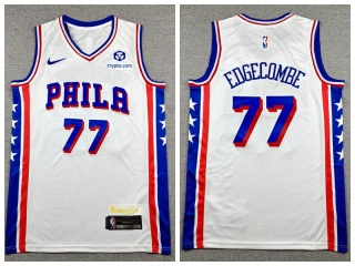 Philadelphia 76ers #77 V. J. Edgecombe Jersey White