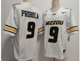 Missouri Tigers #9 Beau Pribula F.U.S.E Limited Jersey White