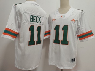 Miami Hurricanes #11 Carson Beck F.U.S.E Limited Jersey White