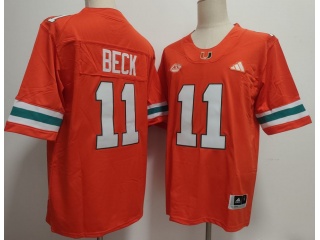 Miami Hurricanes #11 Carson Beck F.U.S.E Limited Jersey Orange