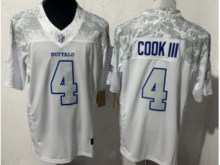 Buffalo Bills #4 James Cook III Rivalries Limited Jersey White