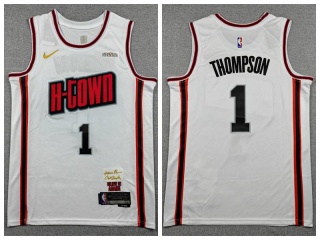 Houston Rockets #1 Amen Thompson 2024-25 City Jersey White