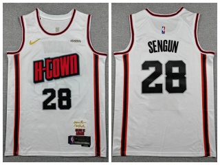 Houston Rockets #28 Alperen Sengun 2024-25 City Jersey White