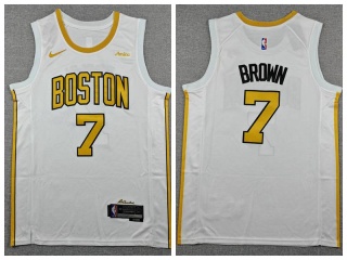 Boston Celtics #7 Jaylen Brown 2025-26 City Jersey White