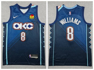 Oklahoma City Thunder #8 Jalen Williams 2025-26 City Jersey Navy