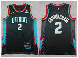 Detroit Pistons #2 Cade Cunningham 2025-26 City Jersey Black