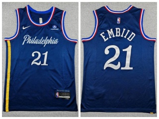 Philadelphia 76ers #21 Joel Embiid 2025-26 City Jersey Navy