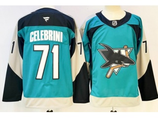 Fanatics San Jose Sharks #71 Macklin Celebrini Alternate Breakaway Jersey Teal
