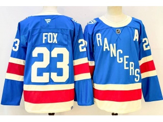 Fanatics New York Rangers #23 Adam Fox 2025 Centennial Jersey Light Blue