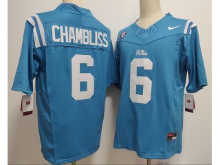 Ole Miss Rebels #6 Trinidad Chambliss F.U.S.E Limited Jersey Blue
