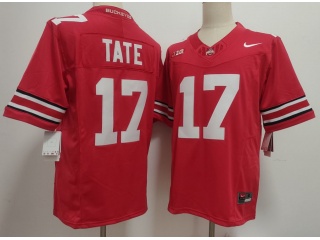 Ohio State Buckeyes #17 Carnell Tate F.U.S.E Limited Jersey Red