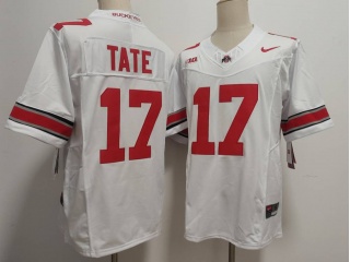Ohio State Buckeyes #17 Carnell Tate F.U.S.E Limited Jersey White