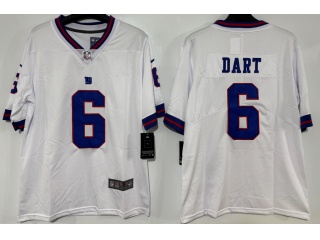 New York Giants #6 Jaxson Dart Color Rush Limited Jersey White