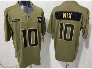 Denver Broncos #10 Bo Nix 2025 Salute to Service Limited Jersey Green