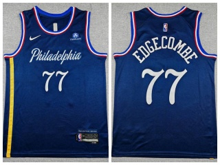 Philadelphia 76ers #77 V. J. Edgecombe 2025-26 City Jersey Navy