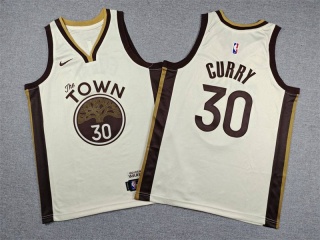 Youth Golden State Warriors #30 Stephen Curry 2025-26 City Jersey White