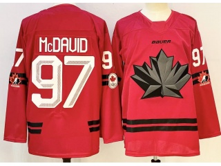 Team Canada #97 Connor McDavid 2026 Winter Olympics Jersey Red