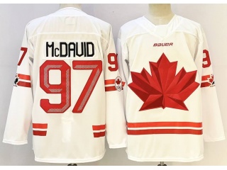 Team Canada #97 Connor McDavid 2026 Winter Olympics Jersey White